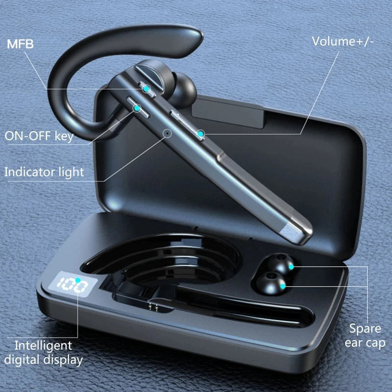 Trucker Bluetooth Headset – 5.1 Dual Mic Noise-Cancelling Wireless