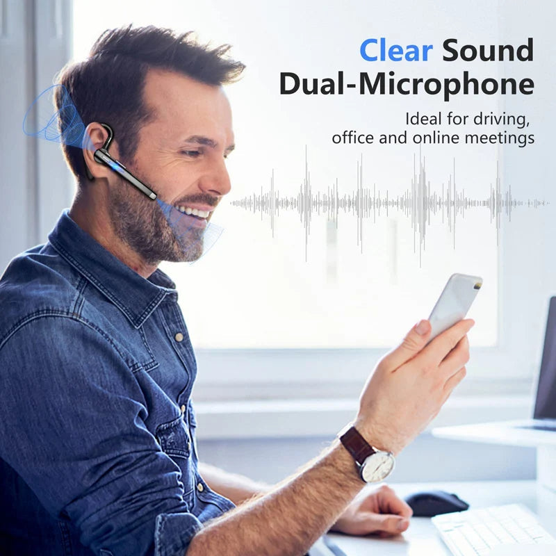 Trucker Bluetooth Headset – 5.1 Dual Mic Noise-Cancelling Wireless