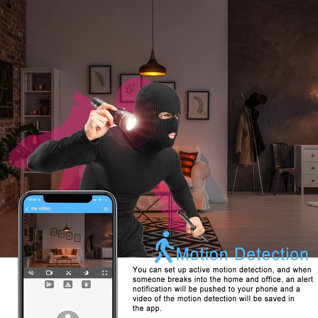 Mini WiFi Security Camera – 1080P HD IR Night Vision Baby Monitor