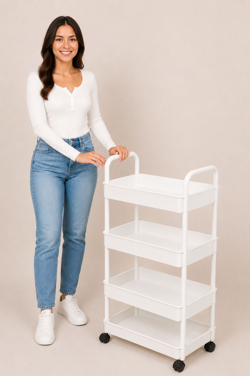 4-Tier Rolling Storage Cart Organizer