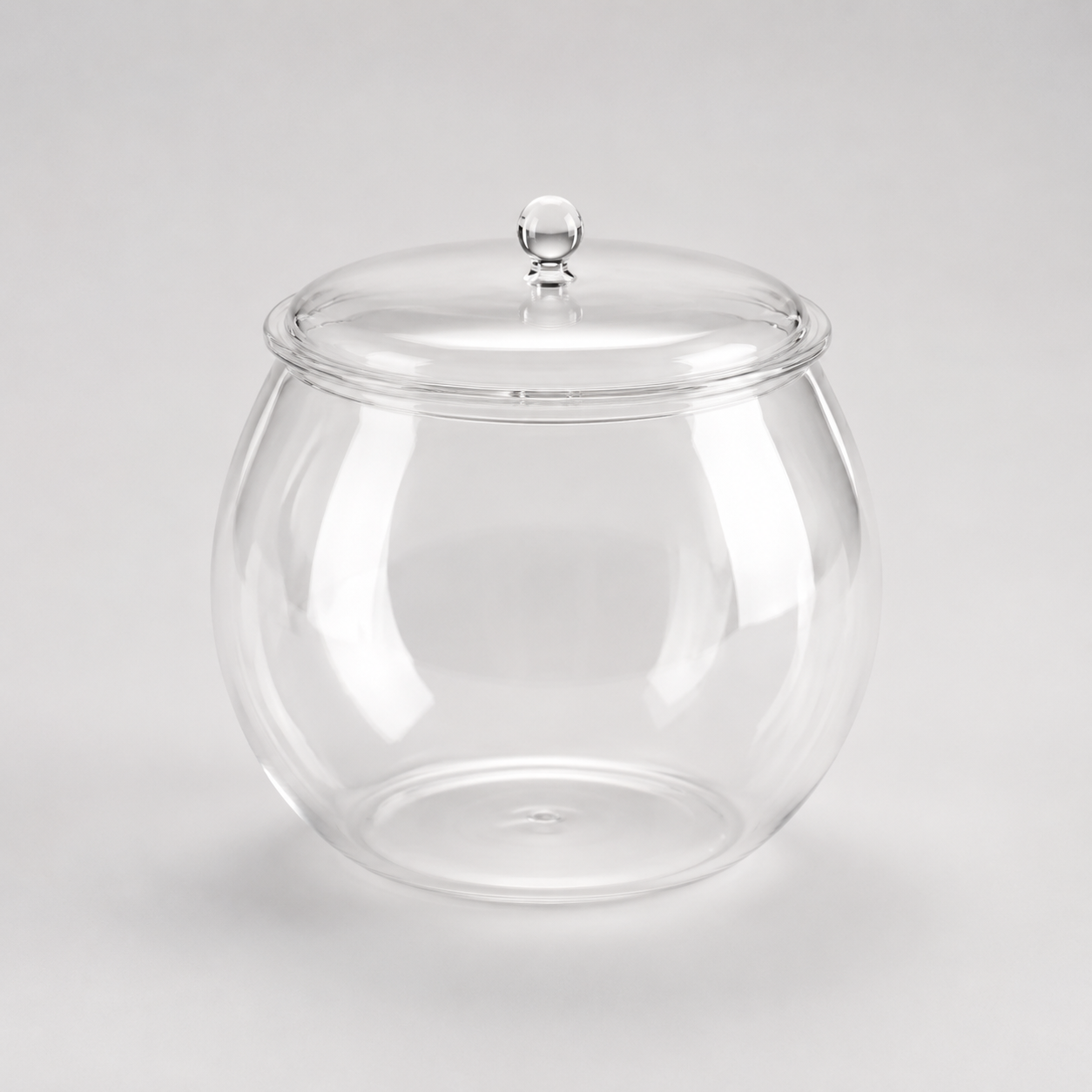 Clear Glass Storage Jar with Lid