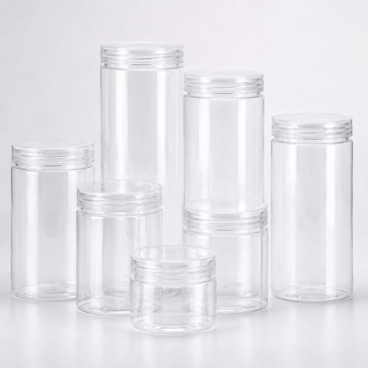 Acrylic Clear Storage Jar Set