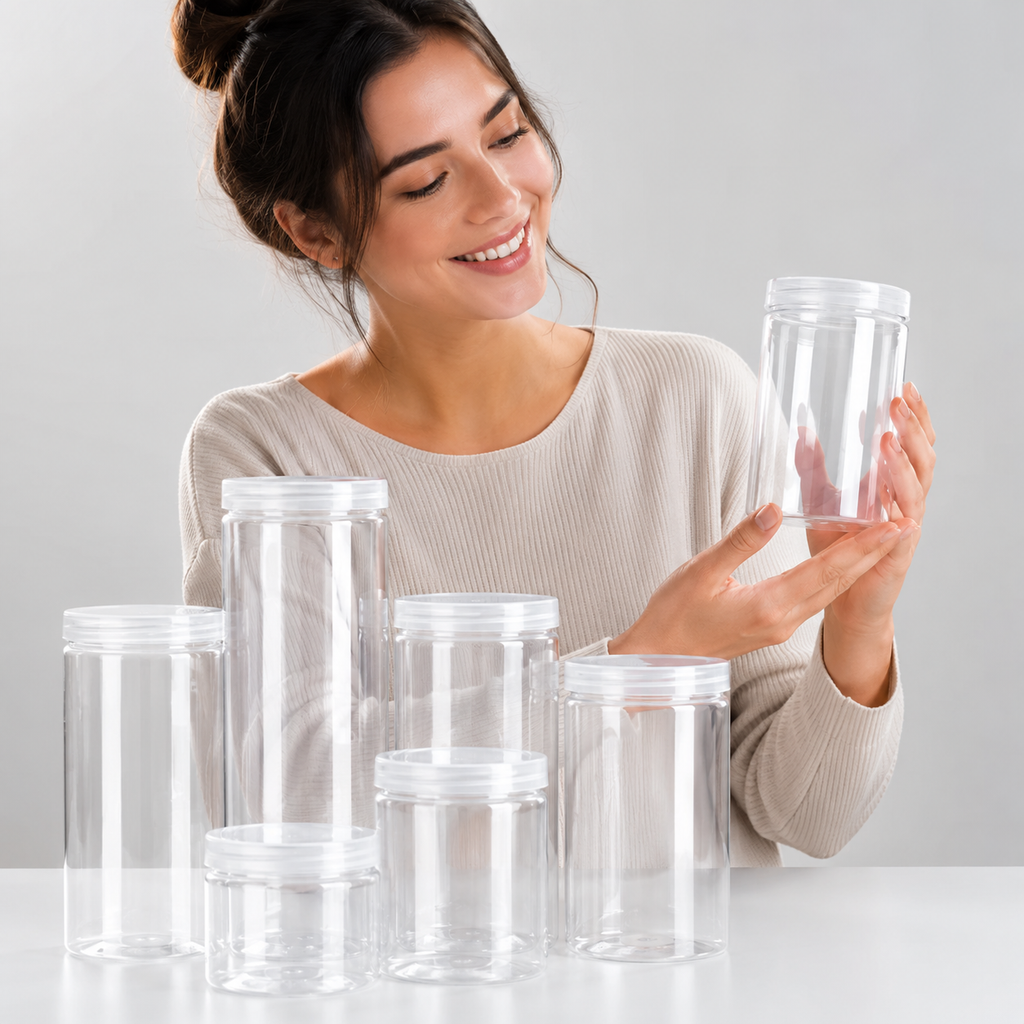 Acrylic Clear Storage Jar Set